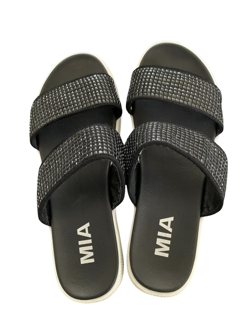 MIA Black Sparkly Sandals Size 7